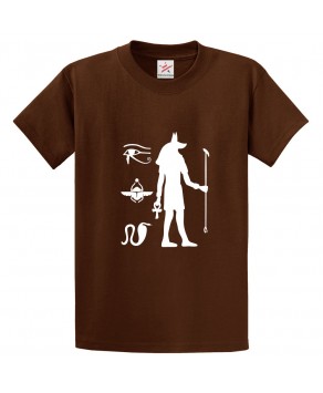 Anubis Egyptian Silhouette Classic Unisex Kids and Adults T-Shirt